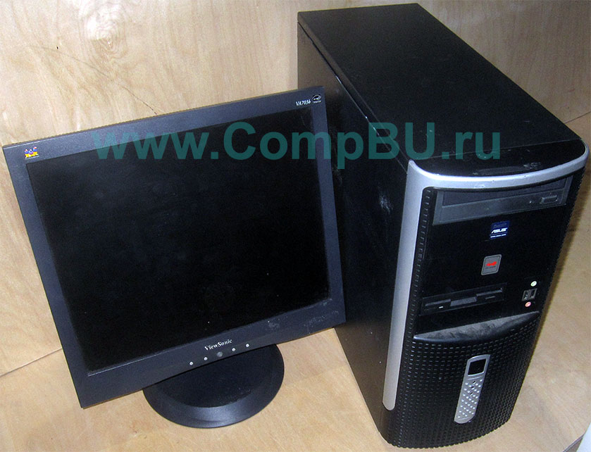 Комплект: одноядерный компьютер Intel Pentium-4 с 1Гб памяти и 17 дюймовый ЖК монитор (Ярославль)